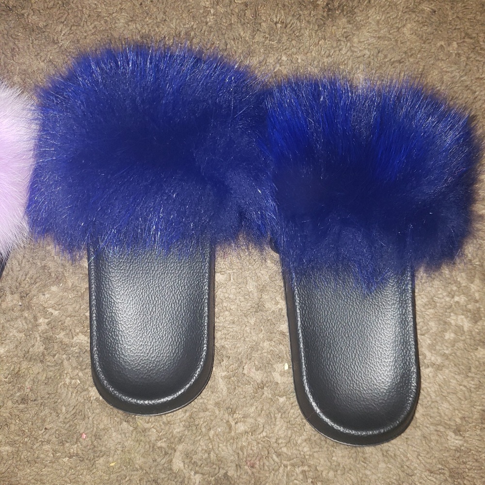 Fluffy slippers